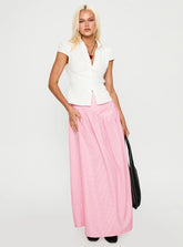 Apresia Maxi Skirt Pink Gingham